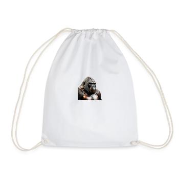 The Bronze Gorilla - Drawstring Bag - white - Front