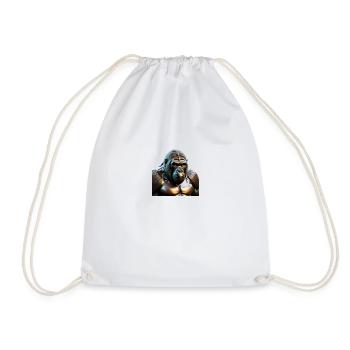 The Bronze Gorilla - Drawstring Bag - white - Front