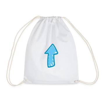 Arrow - Drawstring Bag - white - Front