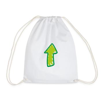 Symbole de caractère fléché - Sac de sport léger - blanc - Devant