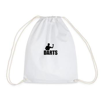 Darts Sports Fun - Drawstring Bag - white - Front