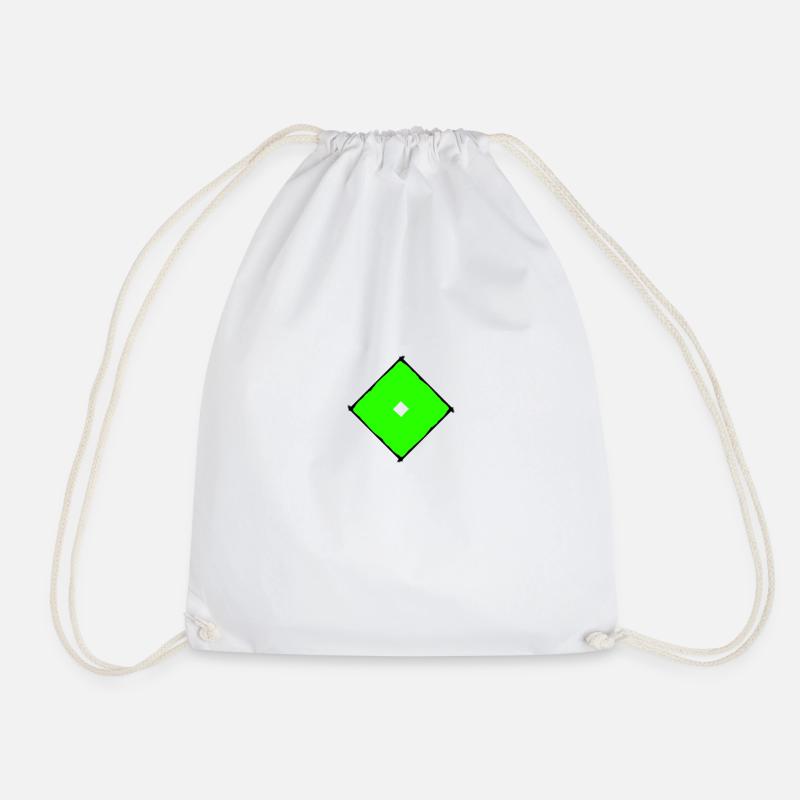 Grüner quadrat - Turnbeutel - Weiß