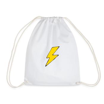 Lightning - Drawstring Bag - white - Front