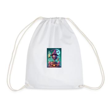 Whimsical witch - Drawstring Bag - white - Front