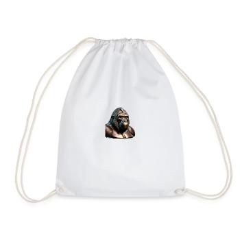 The Bronze Gorilla - Drawstring Bag - white - Front