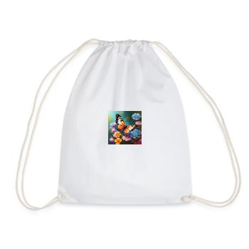 African Butterfly - Drawstring Bag - white - Front