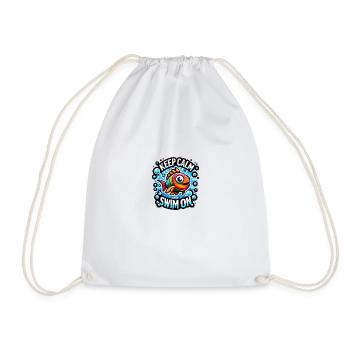 Restez calme et continuez à nager - Sac de sport léger - blanc - Devant