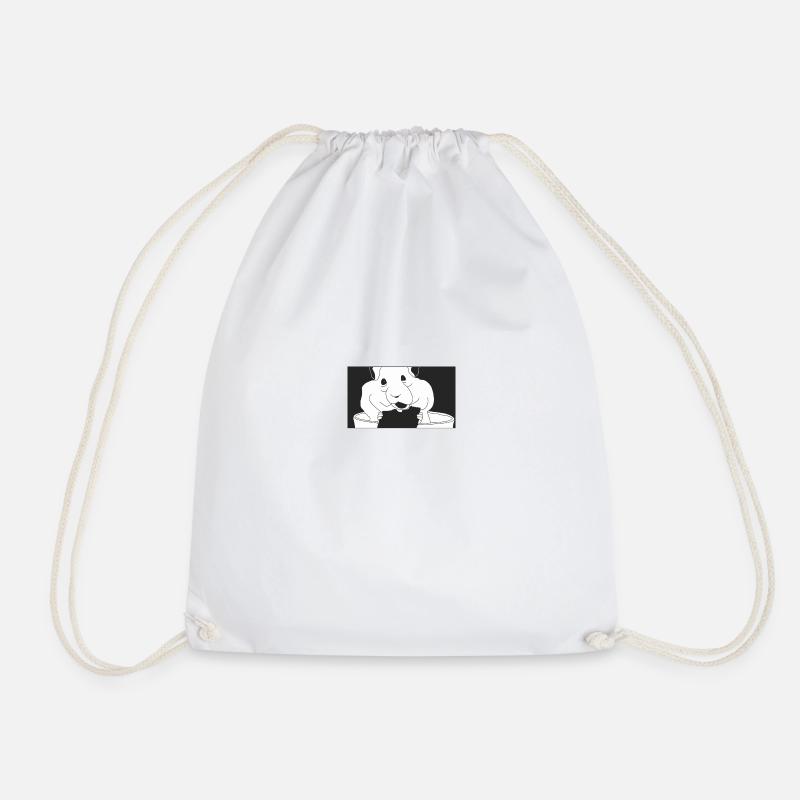 Mignon hamster avec biscuit - Sac de sport léger - blanc