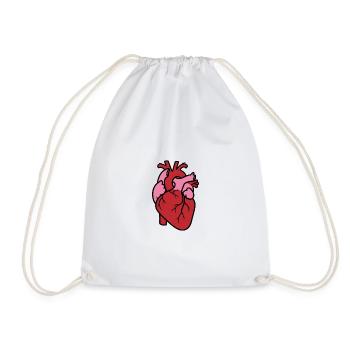Vecteur d’organe réaliste anatomique du cœur - Sac de sport léger - blanc - Devant