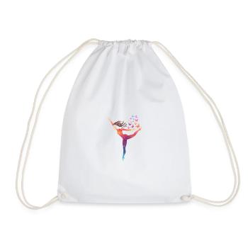 Gymnastics Gift Ladies Girls - Drawstring Bag - white - Front