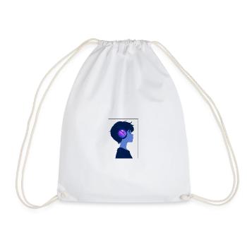 Cosmic Beats – Galaxy Headphones Anime! - Drawstring Bag - white - Front