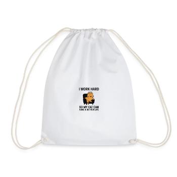 Chat du roi avec texte humoristique - Sac de sport léger - blanc - Devant
