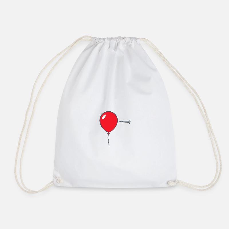 •	„Pop the Balloon – Bold Graphic Design - Turnbeutel - Weiß