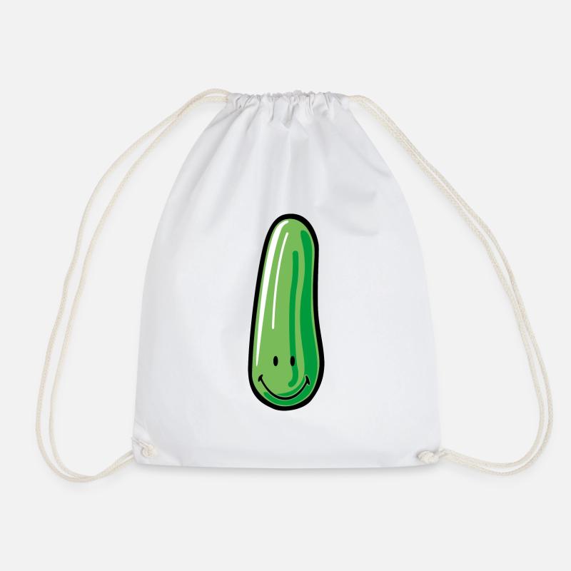 Smiley Cucumber - Turnbeutel - Weiß