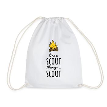 One a scout Always a scout - Drawstring Bag - white - Front