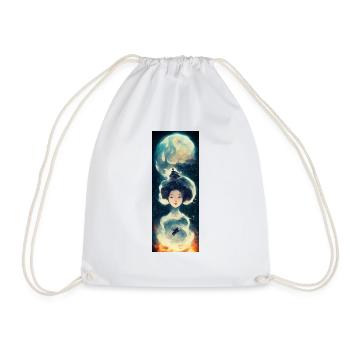 Geisha au clair de lune - Sac de sport léger - blanc - Devant
