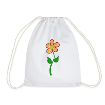 dear flower shines at you - Drawstring Bag - white - Front