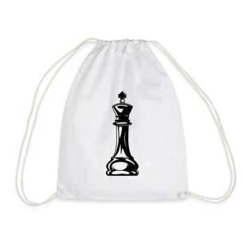 Chess King - Drawstring Bag - white - Front