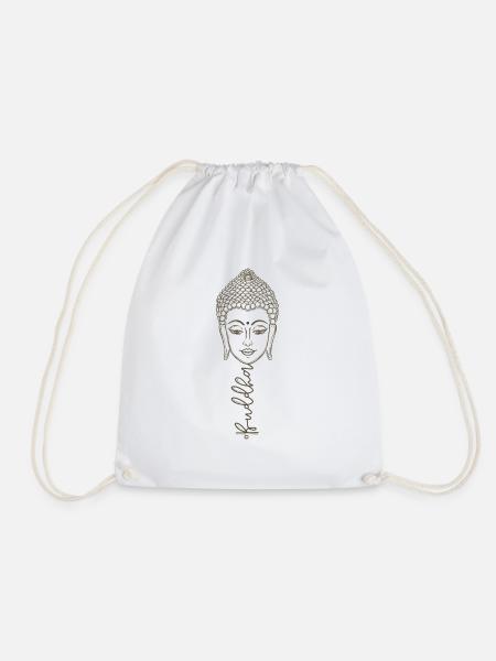 Bouddha lettrage tête de Bouddha Bouddha disant - Sac de sport léger - blanc