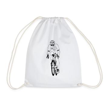 Cycling - Road Cyclists - Cycling Races - Drawstring Bag - white - Front