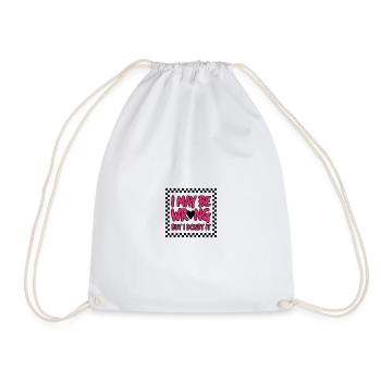 Texte d’humour effronté avec un style confiant - Sac de sport léger - blanc - Devant