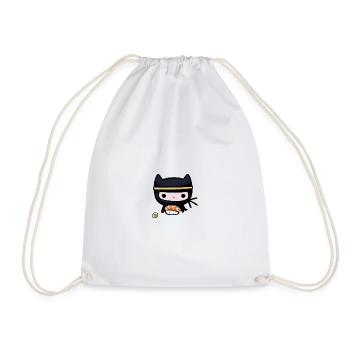 Ninja kawaii chat dessin fan de sushi mignon - Sac de sport léger - blanc - Devant
