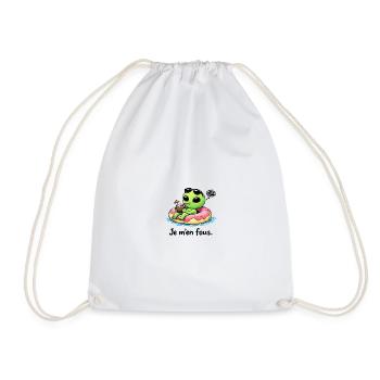 Je m’en fous – Alien détendu et humour décalé - Sac de sport léger - blanc - Devant