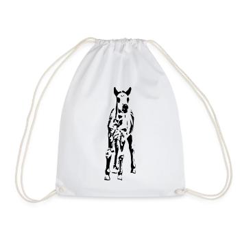 Chevaux T-shirt Cadeau Cavalier - Sac de sport léger - blanc - Devant