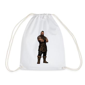 Guerrier barbare en cuir - Sac de sport léger - blanc - Devant