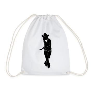 Line Dance - Musique country - Sac de sport léger - blanc - Devant