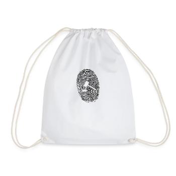 Lawyer Justice Fingerprint - Drawstring Bag - white - Front