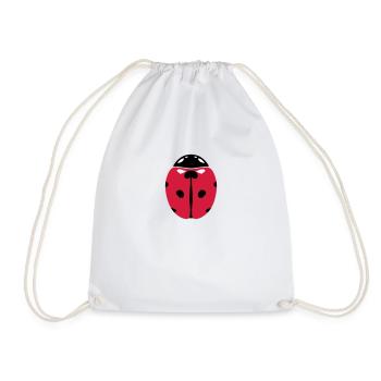 Ladybug - Drawstring Bag - white - Front