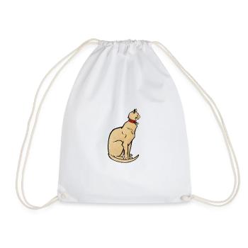 Majestätische Katze - Turnbeutel - Weiß - Vorne