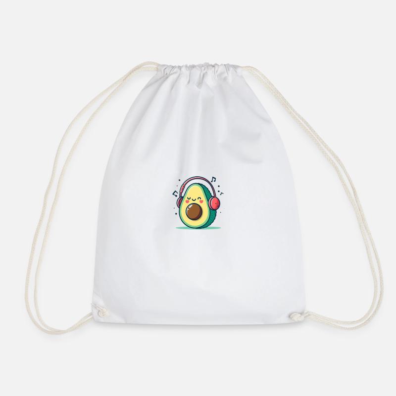 Musik Avocado - Turnbeutel - Weiß