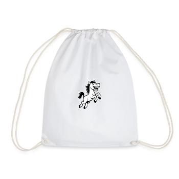 Cheval cabré cavalier et cheval de dressage - Sac de sport léger - blanc - Devant