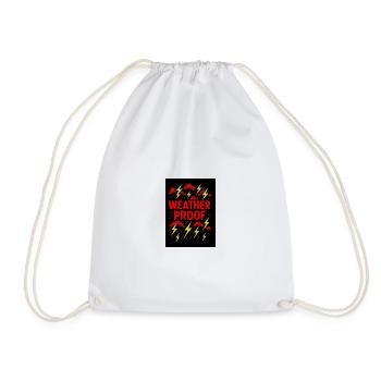 Weather Proof Lightning - Drawstring Bag - white - Front