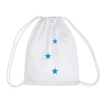 star - Drawstring Bag - white - Front