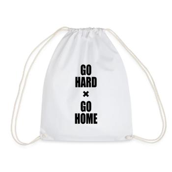 GO HARD GO HOME x - Drawstring Bag - white - Front