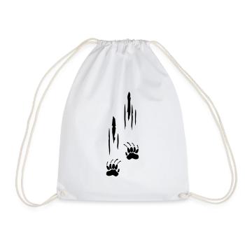 Scratches, Claws - Drawstring Bag - white - Front