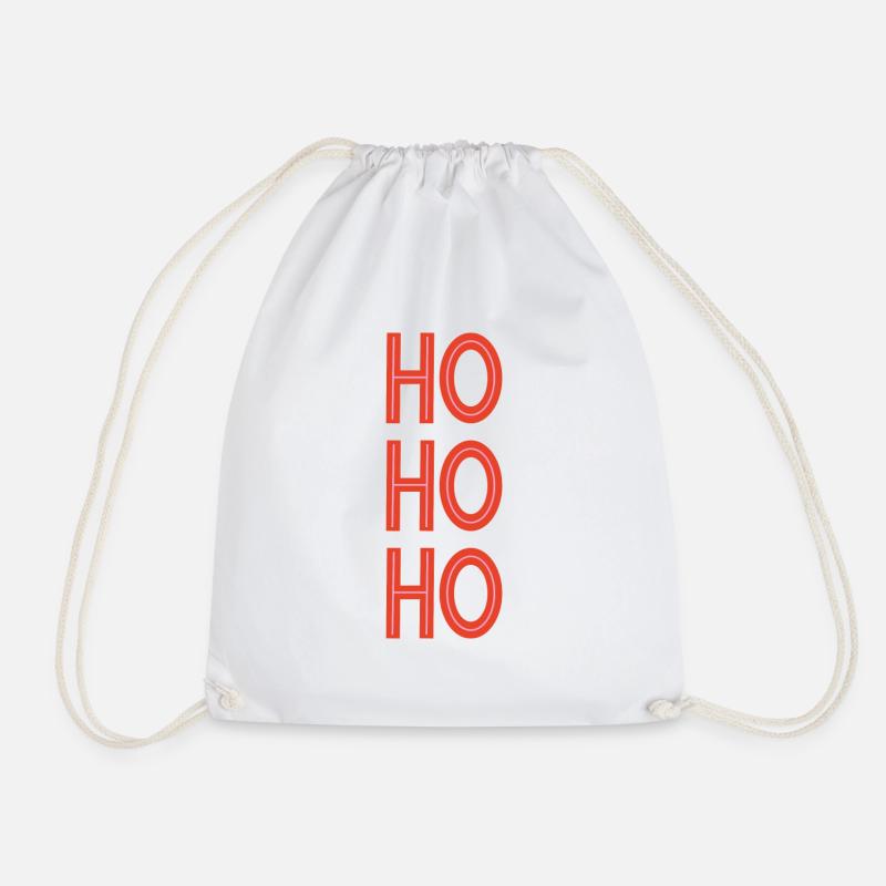 HOHOHO Weihnachtsmann - Turnbeutel - Weiß