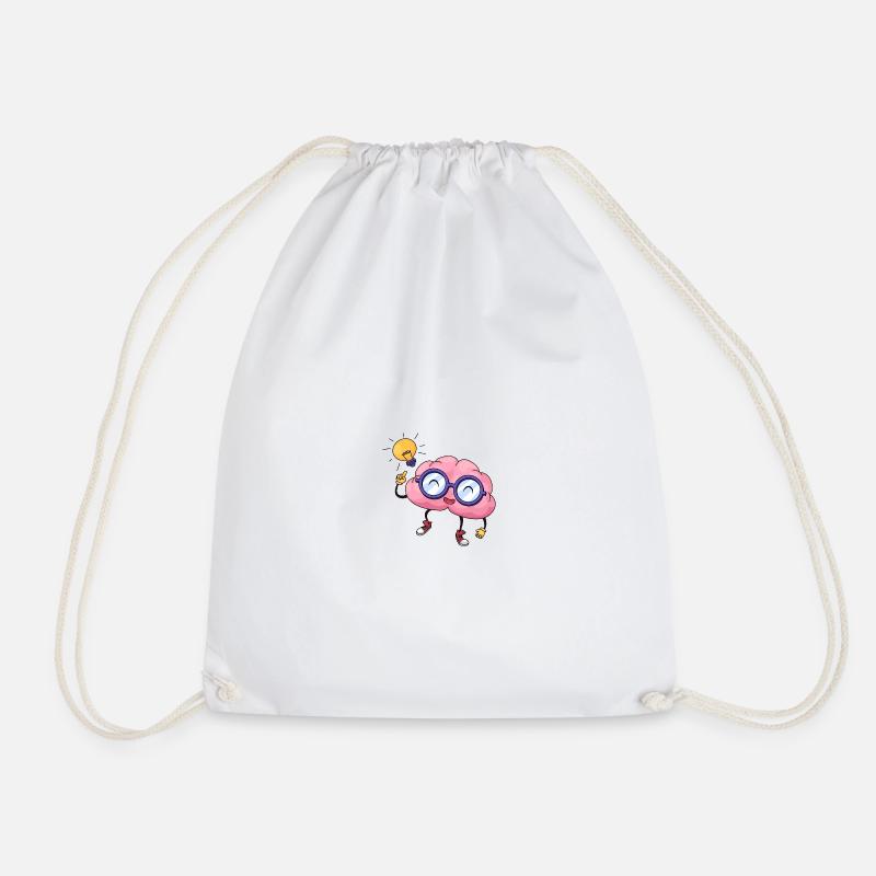 Brain Idea Comic Dessiné à la main - Sac de sport léger - blanc
