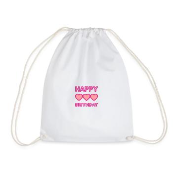 HAPPY BIRTHDAY - Sac de sport léger - blanc - Devant