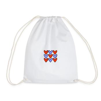 COUPLE. VALENTINE'S DAY. HEART. CHRISTMAS. JUST MARRIED. - Drawstring Bag - white - Front