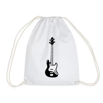 Basse Guitare Bass Bassiste Instrument de Musique - Sac de sport léger - blanc - Devant