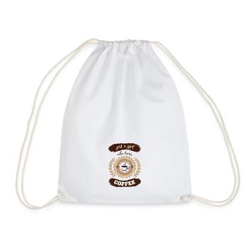 juste une fille qui aime le café - Sac de sport léger - blanc - Devant
