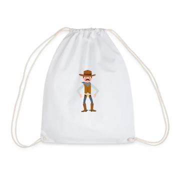 cow-boy - Sac de sport léger - blanc - Devant
