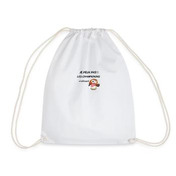 Je peux pas!!! Les champignons m'attendent, humour - Sac de sport léger - blanc - Devant
