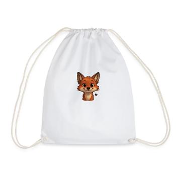 Happy Fox – clever & charmant - Turnbeutel - Weiß - Vorne