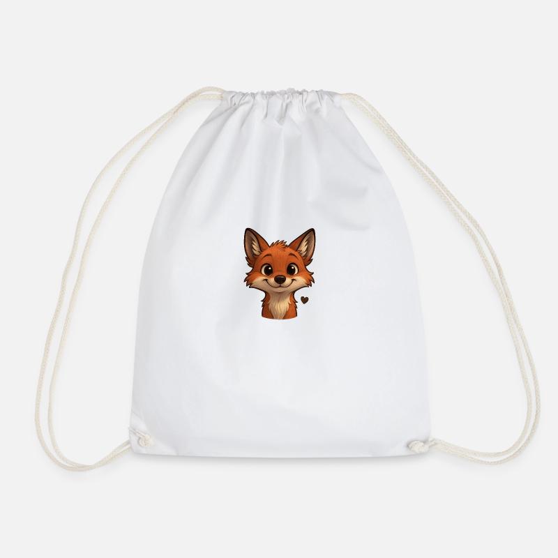 Happy Fox – clever & charmant - Turnbeutel - Weiß