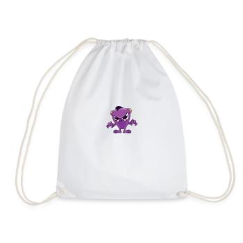 Monstre violet mauvais - Sac de sport léger - blanc - Devant